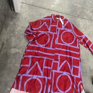 Plus side shirt dress